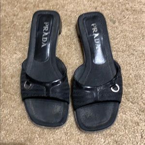 Prada Women's Black Slide Sandals